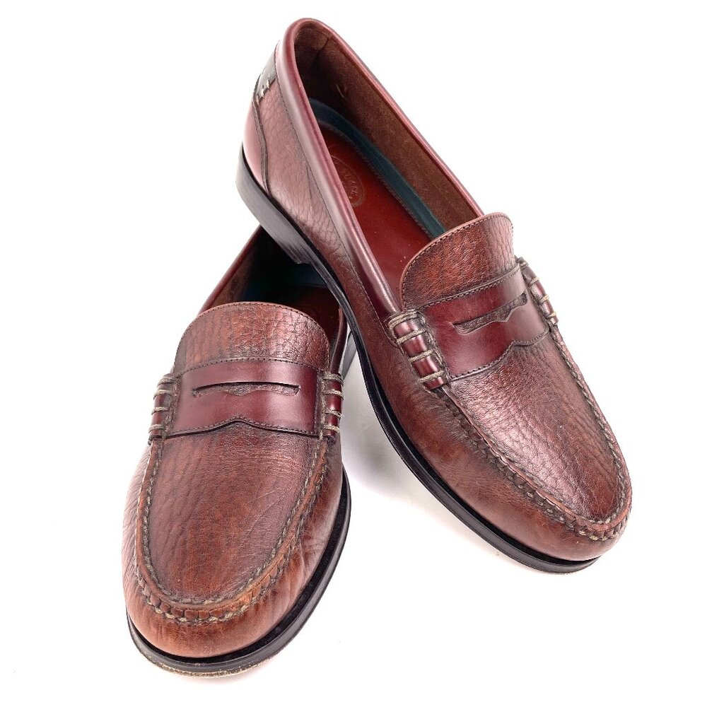 H.S. Trask Men’s Penny Loafers Handcrafted Leather Made in Brazil Size 9M